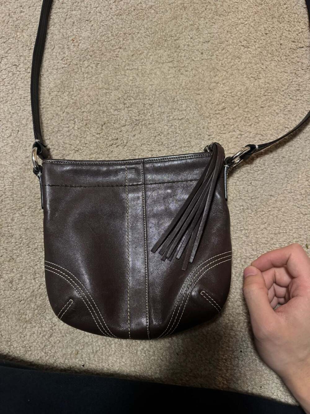 Coach Vintage Soho Brown Leather Tassel Crossbody Bag